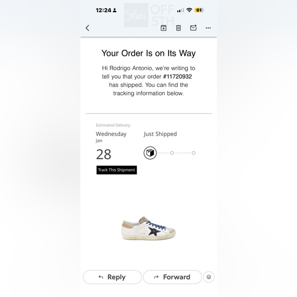 Golden Goose White and Blue Men's Sneakers 42EU - Picture 8 of 9